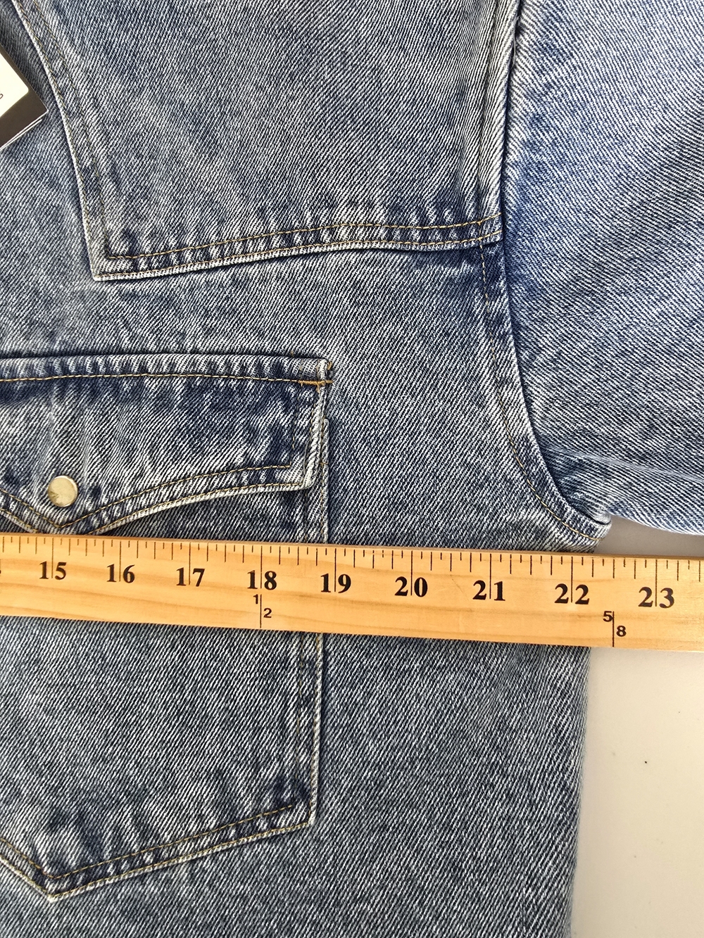 Steve Madden Rafi Denim Shirt Jacket Women S Blue NWT Cropped Shacket - Picture 6 of 7